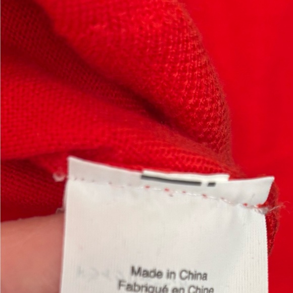 J. Crew Collection Vibrant Red Merino Wool Crew Neck Sweater-XL - Picture 5 of 6
